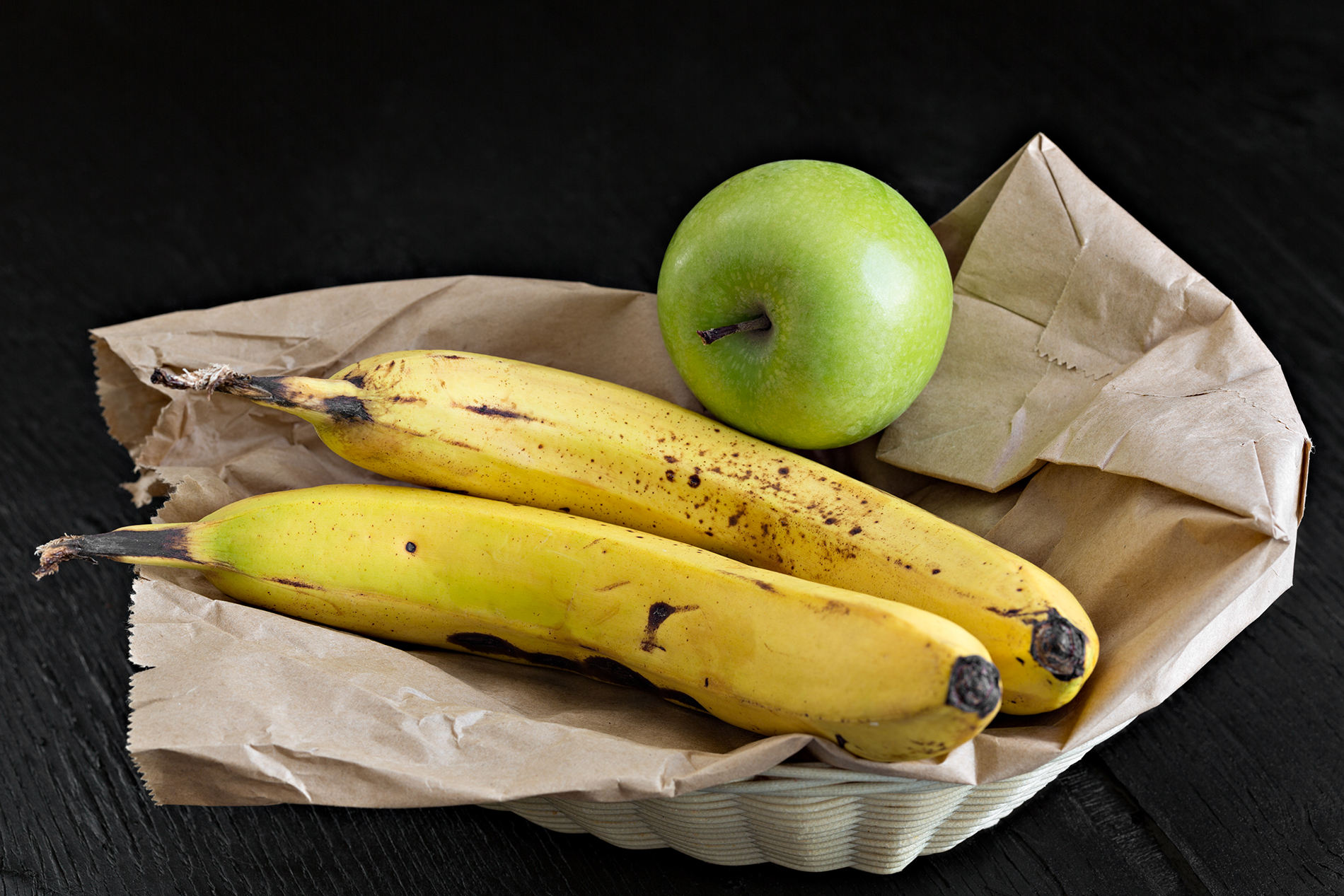 Banane und Apfel zum Backen
