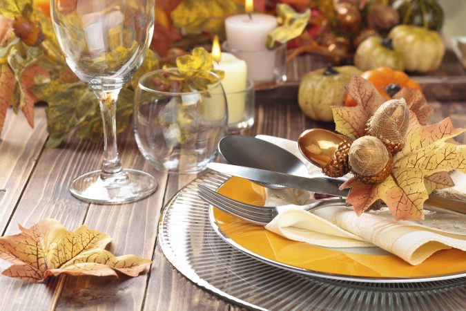 Herbstliche Tischdekoration