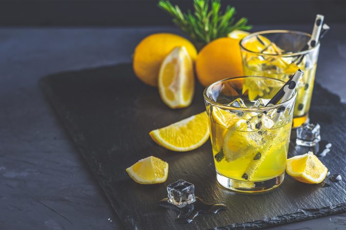 Gin Cocktail mit Limoncello