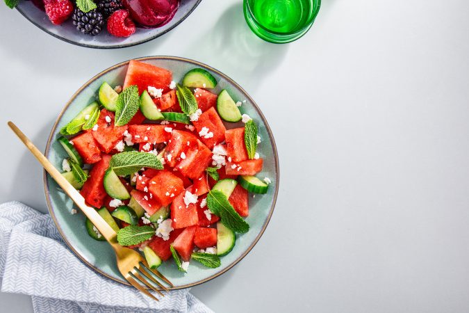 Salat mit Wassermelone